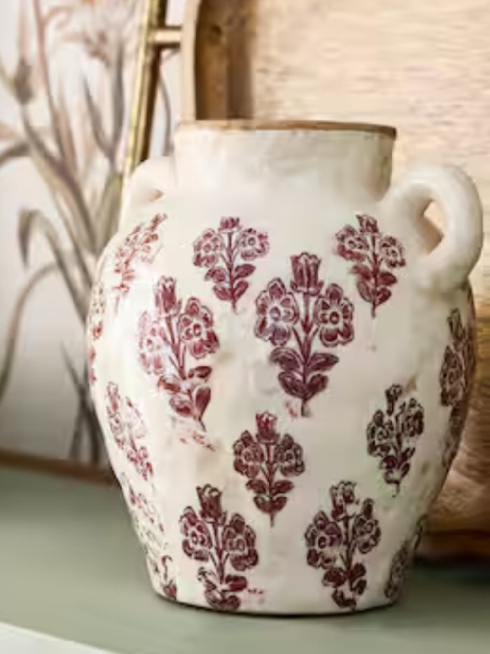 6.75" Tuscan Ceramic Vase with Handles